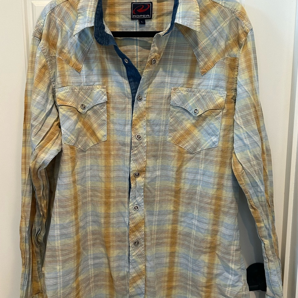 Roper Men's Pearl Snap Button-Down Shirt